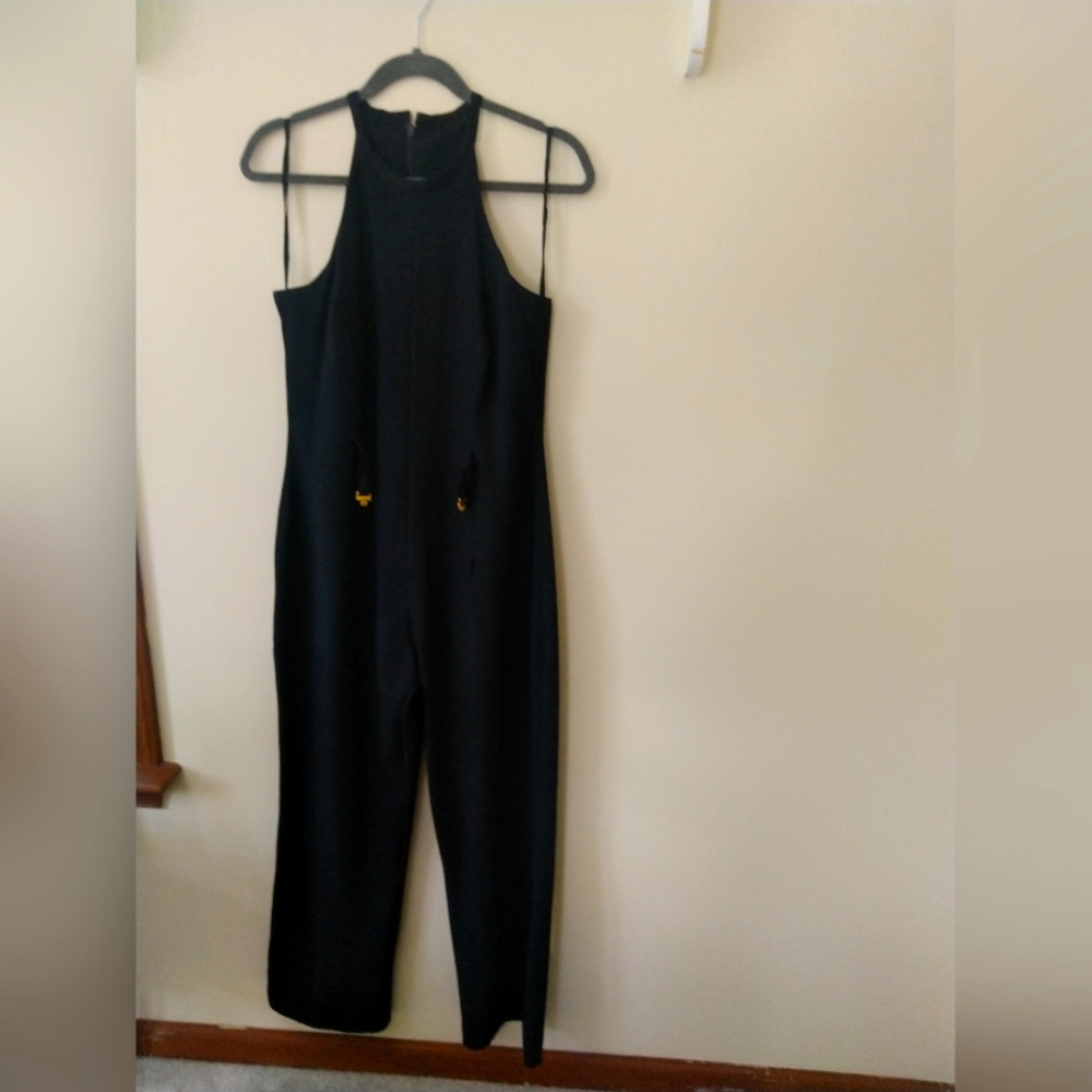 Sleeveless black jumpsuit